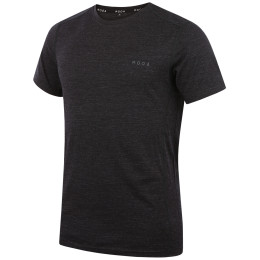 MOOA MerinoSilk 160 short férfi póló fekete black melange