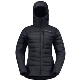 Norrona falketind down750 Zip Hood női tollkabát fekete Caviar Black