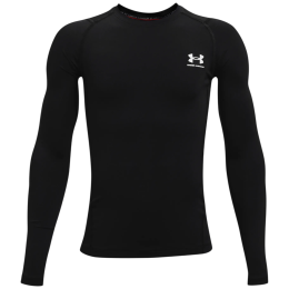 Under Armour UA HG Armour LS Black gyerek funkcionális felső fekete/fehér Black / / White
