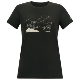 Regatta Womens Fingal Stretch női póló fekete Black