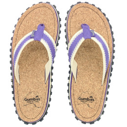 Gumbies Corker Natural Cork - Purple flip-flop
