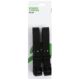 Bo-Camp Straps 18 mm / 200 cm 2 pcs pánt fekete Black