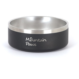 Mountain Paws Basecamp Dog Bowl kutyatál fekete/ezüst Black