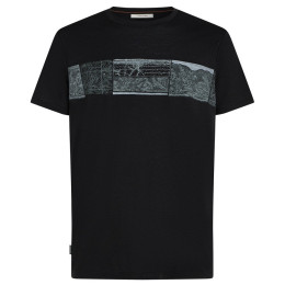 Icebreaker Men Merino 150 Tech Lite SS Tee Elevation Line férfi póló fekete Black