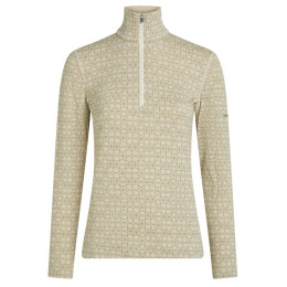 Icebreaker Women M 260 Tech Vertex LS HZ AlpGeo női funkcionális felső bézs/fehér Undyed/Cumin/J