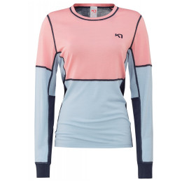 Női póló Kari Traa Lam Ls kék/rózsaszín