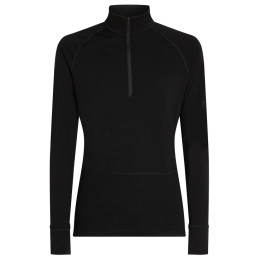 Icebreaker Men Mer 200 ZoneKnit LS Half Zip férfi funkcionális póló fekete Black
