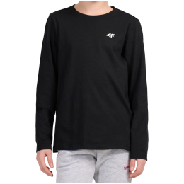 4F Longsleeve F654 Deep Black gyerek póló fekete Deep Black