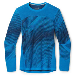 Smartwool M Intraknit Thermal Merino Base Layer Pattern Crew férfi thermo felső k é k