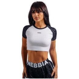 Nebbia Crop Top Leopard '97 Primal női póló fekete BLACK LEOPARD