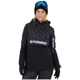 Fundango Birch ECO Logo Anorak női télikabát fekete/szürke scratch