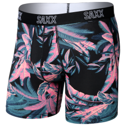 Saxx Droptemp All Day Cooling Boxer Brief férfi boxer fekete/rózsaszín tropical jungle-black