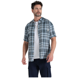 Craghoppers Cartwright Short Sleeved Shirt férfi ing sötétkék Blue Stone Check