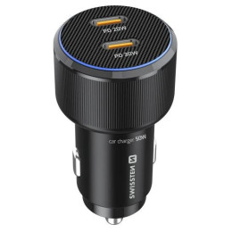 Swissten Car Charger 2X USB-C PD, 50W + cabel USB-C / USB-C, 1 m adapter