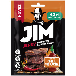 Jim Jerky Marhahúsos jerky chilli Sriracha 23 g száritott hús