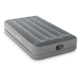 Felfújható matrac Intex Twin Dura-Beam Prestige Mid-Rise USB Pump szürke