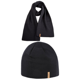 Kama Merino čepice a šála A02 + S07 szett fekete black