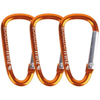 Zulu S 3-pack segéd karabiner narancs orange