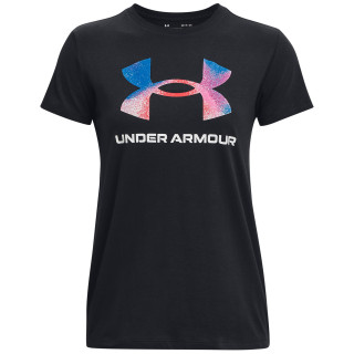 Under Armour W SPORTSTYLE LOGO SS női póló fekete/fehér Black / / White