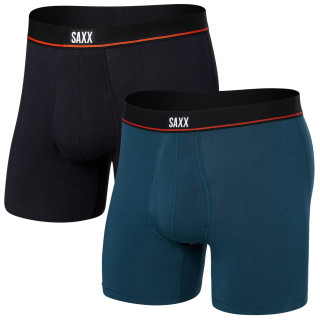 Saxx Non-Stop Stretch Cotton Bb Fly 2Pk boxeralsó kék/fekete deep navy/black