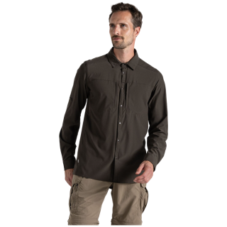 Craghoppers NosiLife Pro Long Sleeved Shirt V férfi ing zöld Woodland Green