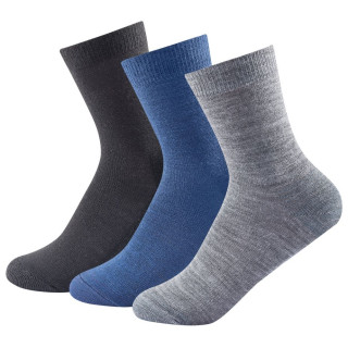 Zokni Devold Daily light sock 3PK fekete/kék Indigo mix