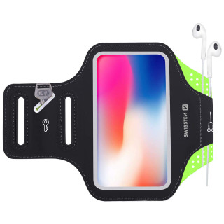 Telefontok Swissten ARMBAND CASE 6,0" fekete/zöld