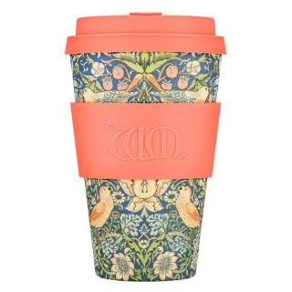 Ecoffee cup William Morris Gallery, Strawberry Thief 400 ml thermo bögre rózsaszín