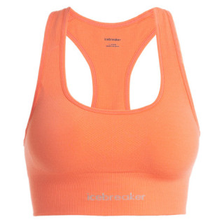 Icebreaker Women Merino Seamless Active Bra sport melltartó narancs