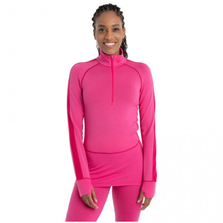 Icebreaker W ZoneKnit 260 LS Half Zip női funkcionális felső rózsaszín