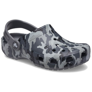 Crocs Classic Camo Clog K gyerek papucs fekete/szürke