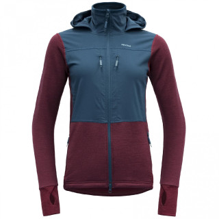 Devold Herøy Hybrid Merino Jkt Wmn női softshell kabát piros/kék Beetroot/Flood