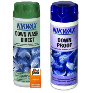 Nikwax Down wash direct + Down Proof 2x 300ml impregnáló