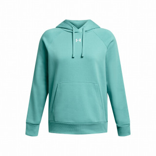 Under Armour Rival Fleece Hoodie női pulóver világoskék RadialTurquoise/White