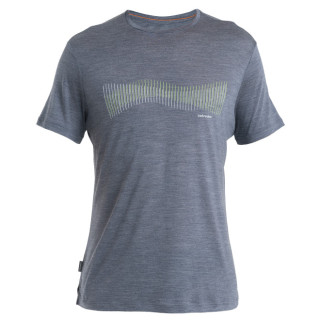 Icebreaker Men Merino 125 Cool-Lite™ Sphere III SS Tee Terrain Lines férfi funkcionális póló szürke