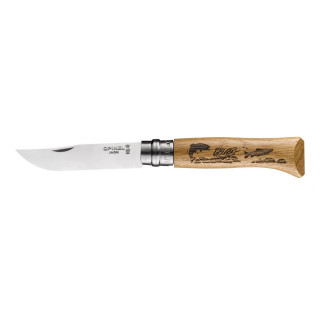 Zsebkés Opinel VRI No. 08 Inox metszett Hal mintával