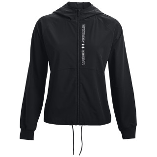 Női kabát Under Armour Woven FZ Jacket fekete