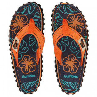 Gumbies Islander Orange Hibiscus flip-flop kék/narancs