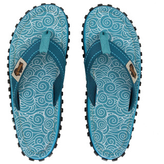 Női flip-flop Gumbies Islander Flip-Flops - Turquoise Swirls