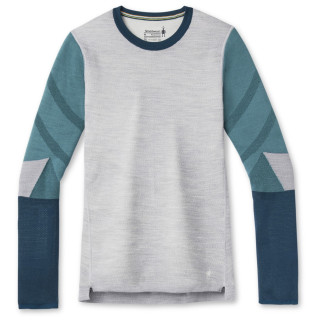 Gyerek funkciós póló Smartwool W Intraknit Merino 200 Colorblock Crew szürke/zöld