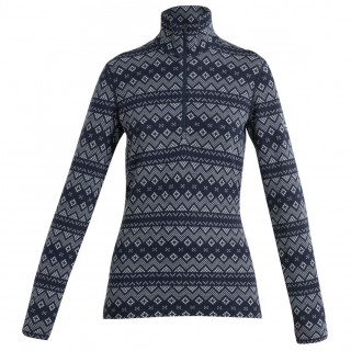 Icebreaker 260 Vertex LS Half Zip First Snow női funkcionális felső sötétkék