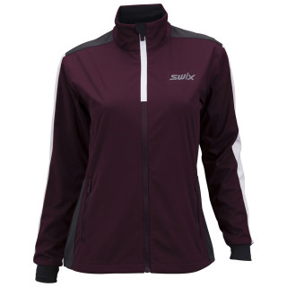 Swix Cross W női softshell kabát burgundi vörös