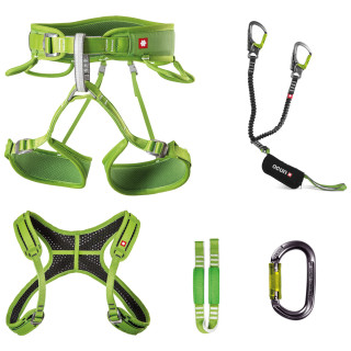 Ocún Via Ferrata Twist+Chest Set ferrata szett zöld