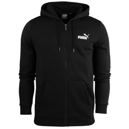 Puma ESS Small Logo FZ Hoodie FL férfi pulóver fekete black