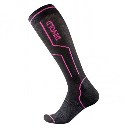 Női térdzokni Devold Compression Sport Woman Sock fekete
