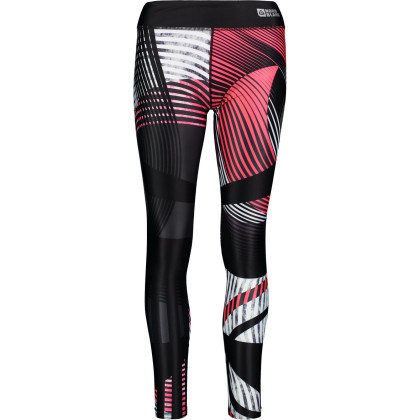 Női leggings Nordblanc Tenuous fekete/rózsaszín ohnivý korál