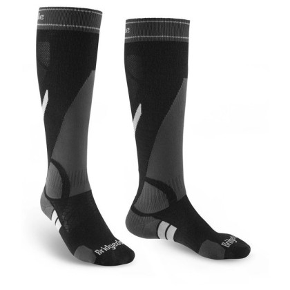 Bridgedale Ski Lightweight térdzokni fekete/szürke black/grey/816