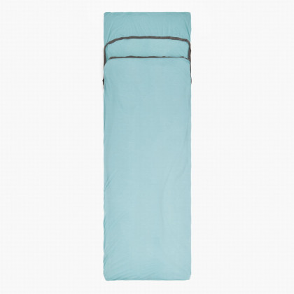Sea to Summit Comfort Blend Liner Rectangular w/ Pillow Sleeve hálózsák bélés világoskék Aqua Sea Blue
