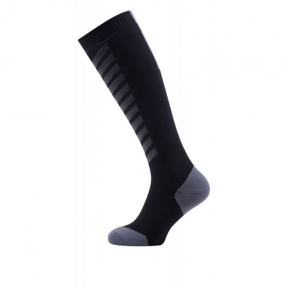 Vízhatlan zokni SealSkinz MTB Mid Knee fekete Black/Anthracite/Charcoal