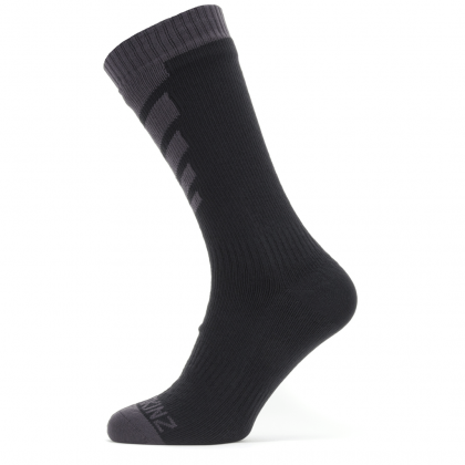 Zokni Sealskinz Waterproof Warm Weather Mid Length Sock fekete/szürke